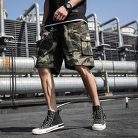 Shorts cargo d'été pour hommes, brodés, vintage, respirants, décontractés, amples, avec cordon de serrage, grandes tailles M-5XL