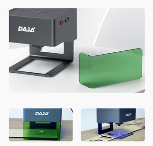 เครื่องแกะสลักเลเซอร์ DJ6 ควบคุมผ่านแอพ 3W สำหรับใช้ในบ้าน DIY ขนาดเล็ก พกพาสะดวก เครื่องพิมพ์ CNC สำหรับทำโลโก้ ตัดไม้ หิน - Product Image 3