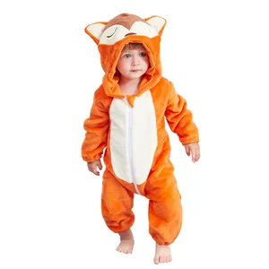 MICHLEY OEM新设计万圣节连裤狐狸假期女婴男孩表演儿童服装