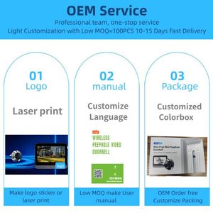 4.3 "TFT LCD thông minh video chuông cửa 5000mAh Pin 3MP QHD IR tầm nhìn ban đêm Mèo Mắt Thiết kế hai chiều Wifi âm thanh phát hiện chuyển động - Product Image 4