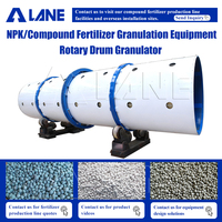 Ligne complète de granulation d'engrais composé NPK LANE, sécheur rotatif à tambour haute capacité, refroidisseur, tamiseur, système d'emballage