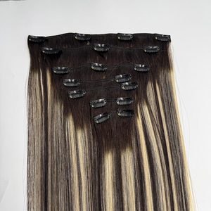 100% vrais cheveux humains vierges en gros Remy Extensions de cheveux Clip-in vente chaude Clip dans les extensions de cheveux - Product Image 2