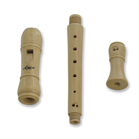 Aiersi Brand Chinese Dizi Wooden Music Instruments Maple 3 Piece Soprano Recorder Flute German Style in Stock