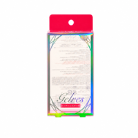 Boîte cadeau Hit Beauty rose holographique en PVC, boîte d'emballage suspendue pour cosmétiques et accessoires, logo personnalisé, boîte de vente au détail, écologique