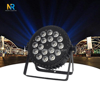 Projecteur LED plat DJ RUIEN 18*18W RGB 6-en-1 avec corps en aluminium, activation sonore et contrôle DMX512 pour KTV/hôtels
