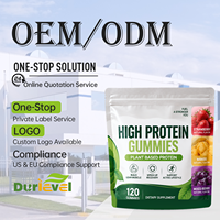 Gummies Riches en Protéines de Pois, 120 Pièces par Sachet, OEM ODM, Marque Privée, Fournisseur Fabricant Personnalisé, Complément Alimentaire de Qualité Alimentaire en Vrac