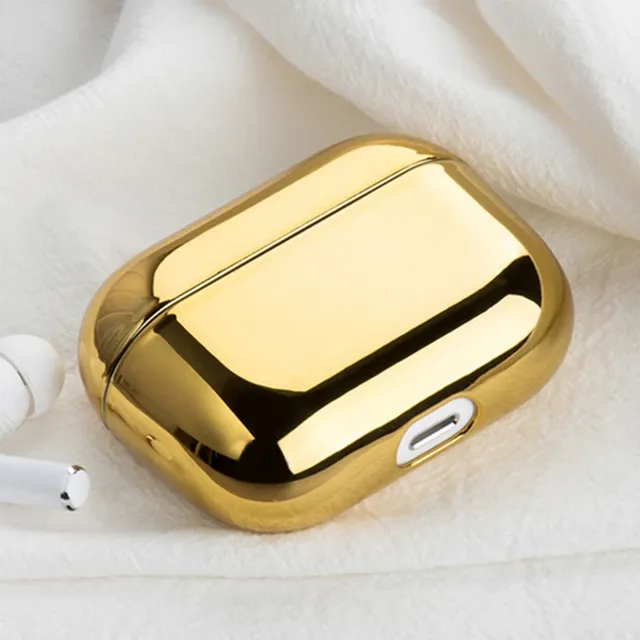 For AirPods 4 Case Electroplated Gold Earphone Case for Apple AirPods Pro 2 1 3 Case Plating Cover for AirPods 3 Pro 2 Funds
