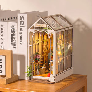 Robotime <span class=keywords><strong>Rolife</strong></span> 3D Bois DIY <span class=keywords><strong>Miniature</strong></span> Maison Livre Nooks TGB06 Jardin Maison Assembler Jouets Serre-Livres - Product Image 1