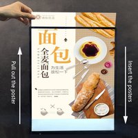 Cadre d'affichage LED ultra fin en verre trempé pour GF1, éclairage LED, publicité écologique