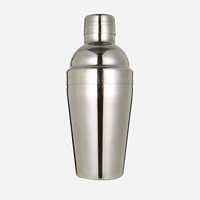 Shaker à cocktails français de luxe en acier inoxydable avec finition miroir, capacité 350 ml, logo personnalisé, vente chaude en usine, pour bar à domicile et hôtel