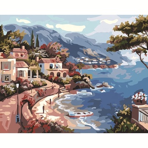 XIXI - Pintura al Óleo de Paisaje Hecha a Mano por Números sobre Lienzo, Kit de Arte Digital DIY - Product Image 1