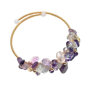 Mạ vàng pha lê Rhinestone đính cườm Vòng đeo tay & Bangles cho phụ nữ lãng mạn của kỷ niệm đá tự nhiên thiết kế hình học - Product Image 1