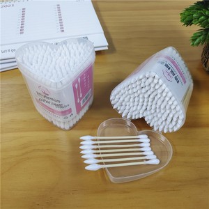 <span class=keywords><strong>San</strong></span> Jia Le Set da 150 bastoncini di cotone a doppia <span class=keywords><strong>punta</strong></span>, a forma di cuore, monouso, confezionati singolarmente, per la pulizia del trucco e delle orecchie - Product Image 2