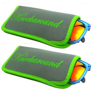 Étui souple et durable en néoprène pour lunettes de lecture et de soleil, design simple, étui portable à fermeture éclair avec protection pliable - Product Image 6