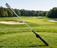 Bâton d'entraînement réglable en acier inoxydable pour le golf – Aide à la technique de swing et à l'échauffement – Idéal comme cadeau pour golfeur
