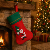 Chaussettes de Noël en feutre écologiques faites à la main, ornements de Noël, pochettes à bonbons pour les fêtes, décorations suspendues pour Noël