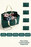 Sacs fourre-tout écologiques en non-tissé avec boutons pression, logo personnalisé disponible, sacs de courses réutilisables pour vêtements, chaussures et accessoires