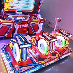 เครื่องเล่นเกมอาร์เคดหยอดเหรียญสำหรับเด็ก เล่นเกมแข่งจักรยานในเมืองแบบผู้เล่นหลายคน พร้อมคุณสมบัติการแข่งขัน PK รถต่อสู้ - Product Image 2
