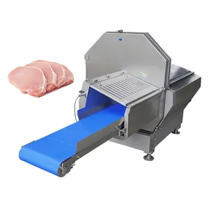 Trancheuse automatique de viande de porc boeuf poulet 0.5mm réglable professionnellement machine de découpe de jambon congelé