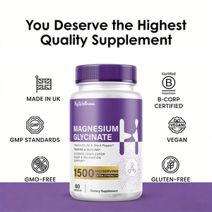Capsules de glycinate de <span class=keywords><strong>magnésium</strong></span> OEM 1500 mg avec multivitamines D3 et <span class=keywords><strong>B6</strong></span> pour soutenir le sommeil et le système nerveux, capsules végétaliennes non-OGM - Product Image 4
