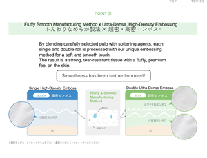 กระดาษชำระเนื้อนุ่ม100% 2ชั้นทนทานต่อการฉีกขาดใส่สบายทนทาน - Product Image 3