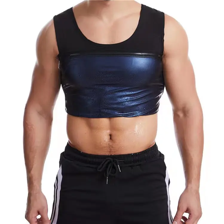 SNBO Sauna survêtements chemise taille formateur pour hommes Compression gilet entraînement vêtements de sport rehausseur de sueur à manches courtes