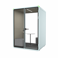 Cabine Acoustique Hecor pour Bureau, Isolation Sonore, Mini Studio Vocal, Cabine Préfabriquée Extérieure, Pavillon d'Interview pour 2 Personnes