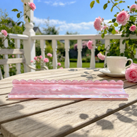 Supports de tuiles de mahjong en acrylique imitation nacre, organisateur avec barre de poussée intégrée, accessoires de mahjong pour jeu de société en intérieur
