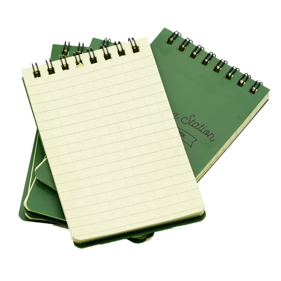 Caderno impermeável todos os climas personalizado, espiral de bolso para notebook