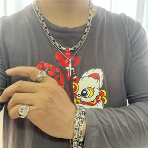 Men's Stainless Steel <b>Cross</b> Pendant Necklace Geometric Design Gift Jewelry 120188 - Product Image 4