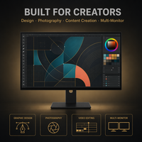شاشة احترافية 27 بوصة بدقة 2K QHD IPS، 2560×1440، 75 هرتز، HDR400، 95% DCI-P3، عرض ألوان دقيق 10 بت للتصميم والتصوير الفوتوغرافي OEM