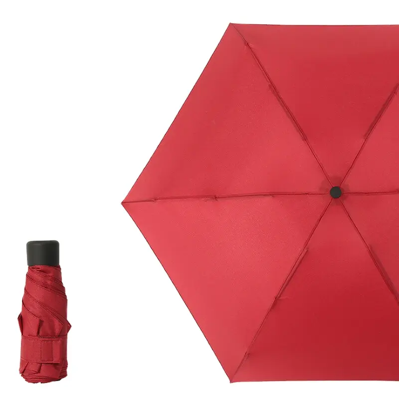 N72 Creative New Sunshade Mini Capsule Five Fold Umbrella Sunscreen Folding Pocket Umbrella PrintinglogoSunny And Rainy