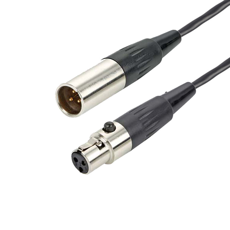 Мини для XLR трехъядерный вращающийся совместный звуковой кабель для микрофона, аудио соединительный кабель для оборудования камеры