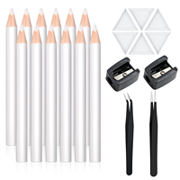 Kit de 22 outils de beauté DIY pour nail art, comprenant un stylo de pointillage blanc pour nail art, des strass et diamants, une plaque de rangement triangulaire et des pinces