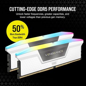 คอร์แซร์ เวนเจนซ์ RGB DDR5 32GB 6000MHz หน่วยความจำเดสก์ท็อป สีขาว - Product Image 3