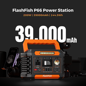 Station d'alimentation portable FlashFish 200W, générateur solaire 144.3Wh, batterie LiFePO4, sortie AC USB DC - Product Image 3