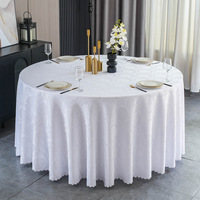 Nappe ronde de luxe en jacquard damassé Wellington pour hôtel, banquet, mariage
