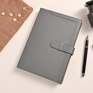 Thương hiệu mới ra mắt cao cấp tối giản nằm phẳng thiết kế da xoắn ốc A5 máy tính xách tay cho quán cà phê bằng văn bản - Product Image 1