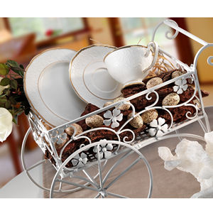 Vaisselle de luxe turque en or, vente en gros, bon marché, service de table, vaisselle chinoise, forme ronde avec vague - Product Image 2