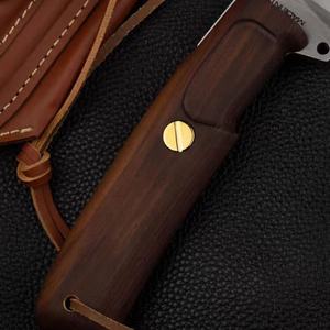 Cuchillo Táctico Personalizable Doberman de Acero Inoxidable de Alta Calidad con Hoja Fija y Funda de Madera para Uso en Exteriores, Incluye Funda, DIY, OEM, Edición Limitada - Product Image 4