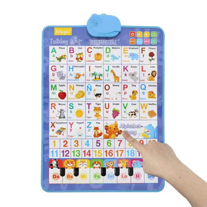 Póster de aprendizaje para niños, juguete educativo para <span class=keywords><strong>enseñar</strong></span> matemáticas del alfabeto, juguete parlante bilingüe en <span class=keywords><strong>español</strong></span> e inglés, máquina de aprendizaje 2 en 1 - Product Image 1