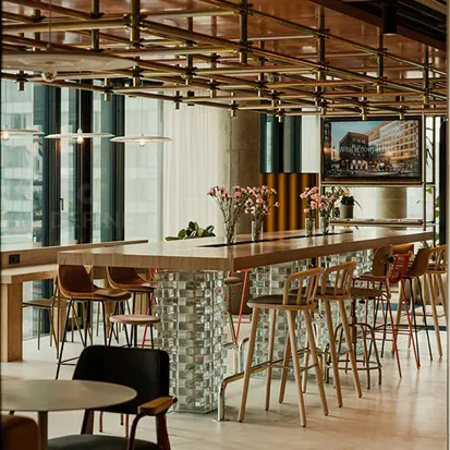 Ticari otel güzel ışık lüks Bar mobilya seti tam Modern tasarım restoran mobilyaları