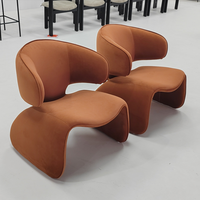 Fauteuil en velours au design moderne, chaise de salon créative pour hôtel, villa, salon, fabrication en usine