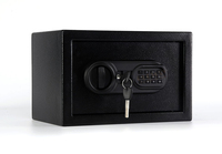 Caja de Seguridad con Teclado Retroiluminado LED |   Funciona con batería de 9V |   Caja Fuerte Antirrobo para el Hogar, Oficina, Hotel, Efectivo, Joyas, Documentos