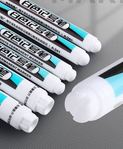 1PC 0.7/1.0/2.5mm <b>Permanent</b> Oily White <b>Markers</b> Set Waterproof Non-Erasable Twin Art Graffiti Tire Painting Custom Logo - Product Image 2