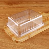 Boîte à gâteau rectangulaire transparente de haute qualité en PET de qualité alimentaire, adaptée à la pâtisserie, aux desserts, aux biscuits, aux sandwichs