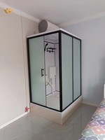 Maison préfabriquée en conteneur à ossature métallique avec parois vitrées pour bureaux, chambres, appartements, maisons, hôtels et villas