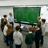 Tableau blanc interactif intelligent IBoard 98 pouces 4K avec 20/40 points tactiles pour les écoles et les conférences - Prix d'usine