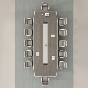 Nhà máy cung cấp đồ nội thất Hiện Đại Văn phòng hội nghị bảng dải cho 10-12 người đàm phán phòng họp bảng - Product Image 3