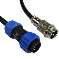 Conector Impermeable SP1710 de 5 Pines a Conector de Aviación GX16 de 3 Pines, Cable de Alimentación